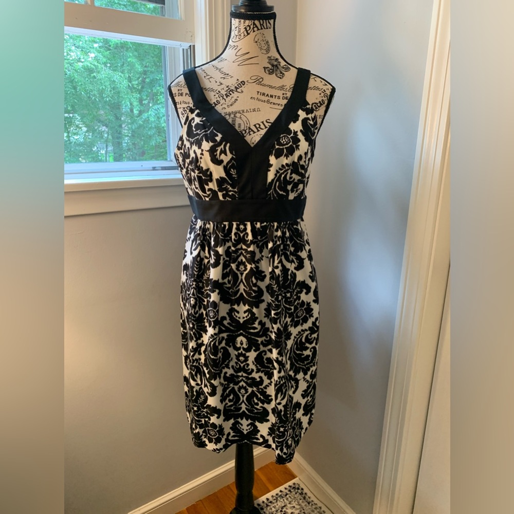 Ann Taylor Loft damask dress 6P